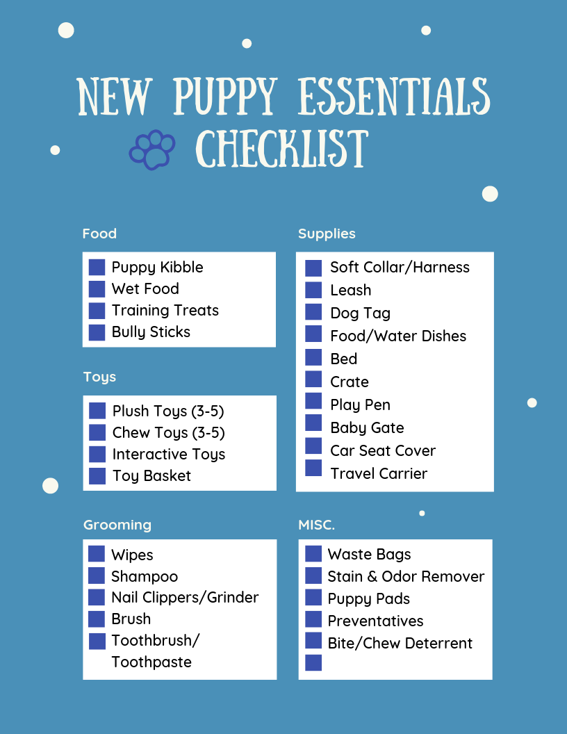 The Ultimate New Puppy Essentials Checklist – Navy Corgi